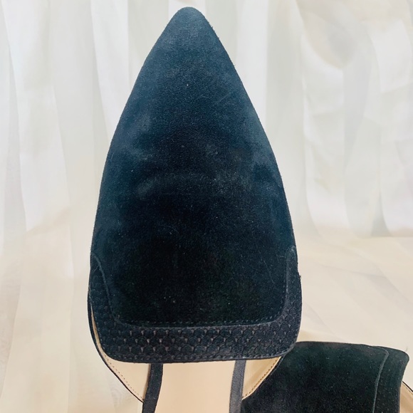 Vince Camuto Shoes - Vince Camuto Patterned Suede Point Toe Flat Mule